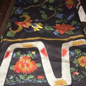 a scarf with flowers